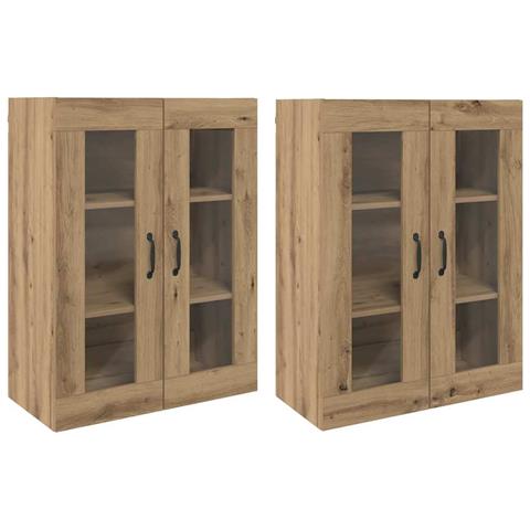Armadi da Muro 2 pcs rovere artigianale 69.5 x 34 x 90 cm - Foto 1