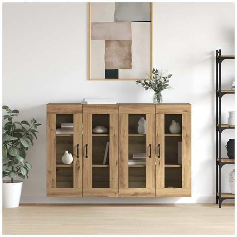 Armadi da Muro 2 pcs rovere artigianale 69.5 x 34 x 90 cm - Foto 2