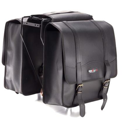 Borsa Bisaccia Ecopelle West Nera - Foto 1