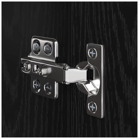 Set mobile TV 9 pcs Rovere nero Legno multistrato - Foto 9