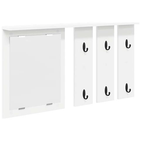 Appendiabiti a muro Bianco 85 x 10 x 45 cm Legno multistrato - Foto 1