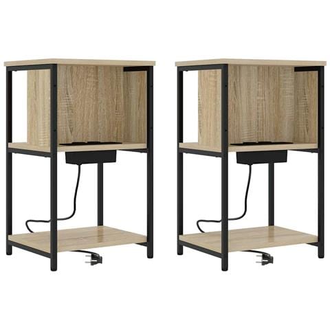 Armadio da Notte 2 pcs rovere sonoma 38 x 31 x 61 cm - Foto 1