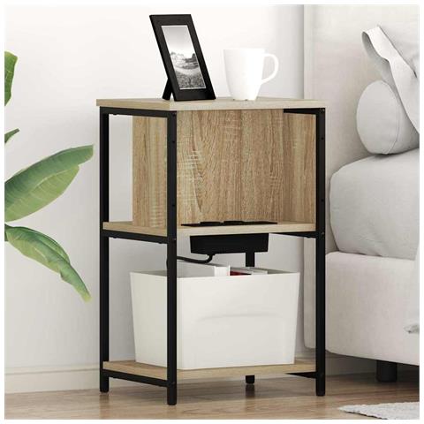 Armadio da Notte 2 pcs rovere sonoma 38 x 31 x 61 cm - Foto 2