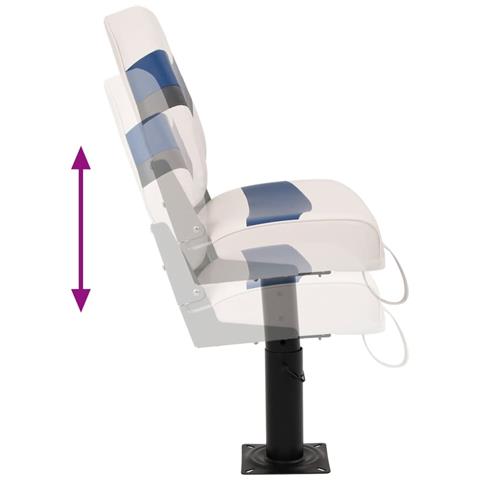 Set Sedile da Barca Pieghevole 2pz con Schienale Alto - Foto 9