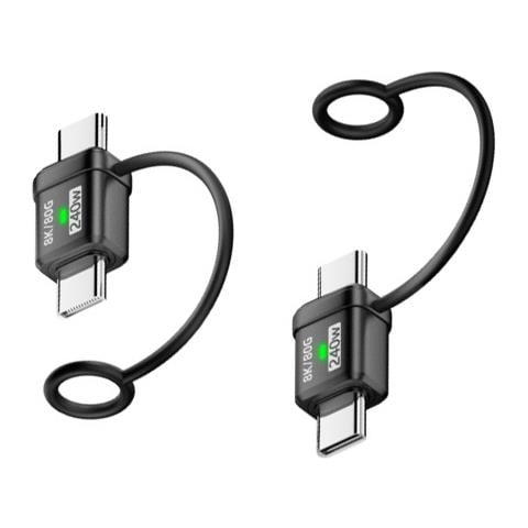Adattatore Da Tipo-c Maschio A Maschio 2-pack: Ricarica 240w E Trasferimento Dati 120gbps Black - Foto 1