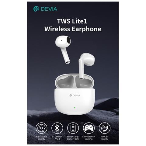 Auricolari TWS EM404 Lite1 Bluetooth 5.4 Bianchi - Foto 1