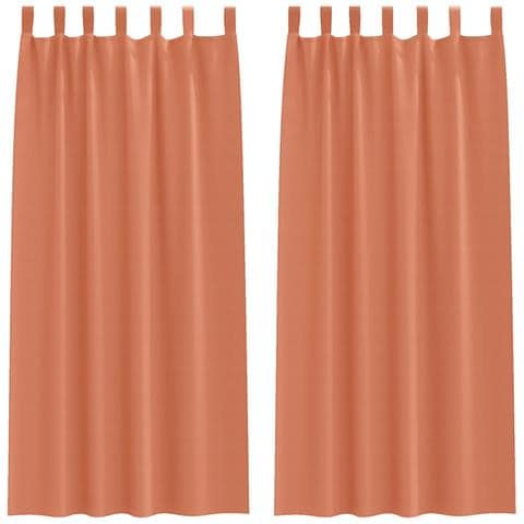 Tende con tende 2 pcs Terracotta 260x140cm Poliestere - Foto 1