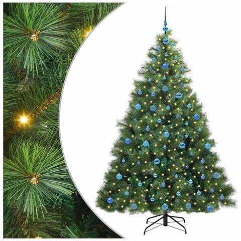 Albero di Natale artificiale con 300 LED Verde 210 cm PE e PVC - Foto 1