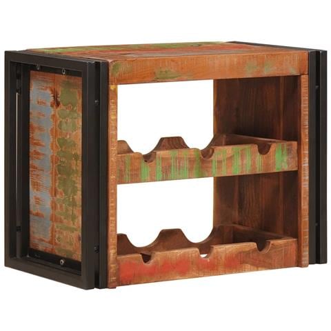 Portabottiglie 100 x 45 x 33 cm Legno massello riciclato - Foto 1