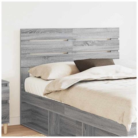 Testiera con testiera Grigio Sonoma 135 cm Legno multistrato - Foto 2