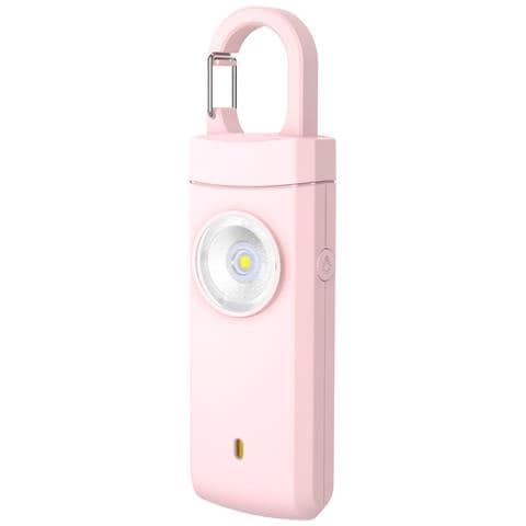 Allarme Di Sicurezza Personale Ricaricabile Da 130db Con Luce Led - Allarme Portachiavi Di Emergenza Anti-lupo Pink - Foto 1