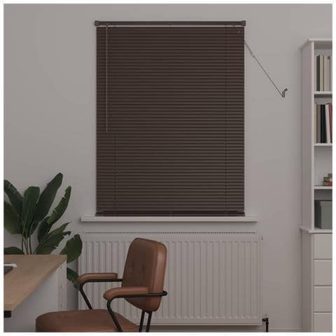 Tenda Veneziana Marrone Scuro con Motivo 150 x 100 cm PVC - Foto 2