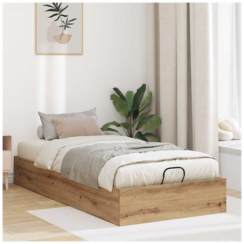 Letto ottomano Rovere artigianale 100 x 200 cm - Foto 2