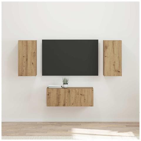 Set mobile TV 6 pcs Rovere artigianale Legno multistrato - Foto 2
