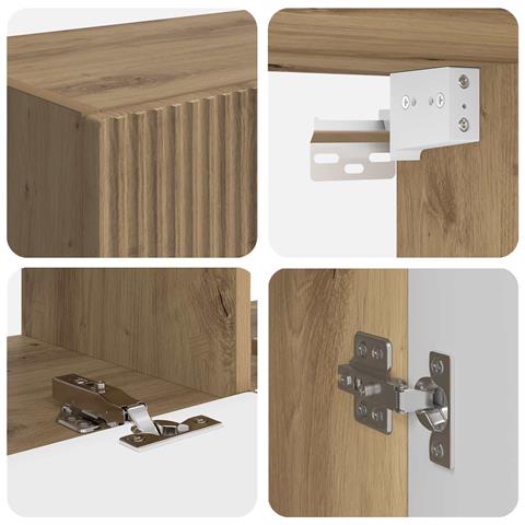 Set mobile TV 6 pcs Rovere artigianale Legno multistrato - Foto 9