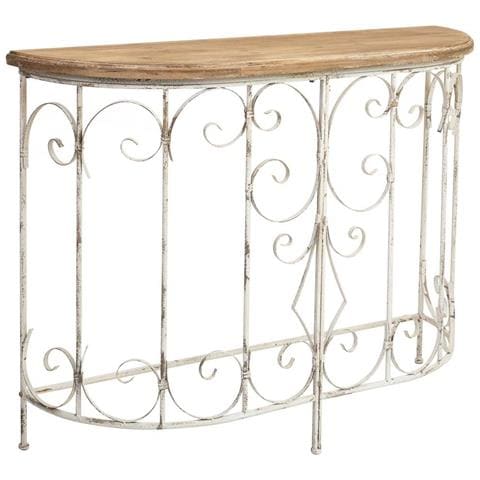 Mobile Da Ingresso In Legno E Metallo Finitura Invecchiata 109x35x81 - Foto 1