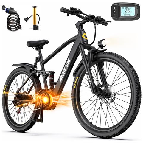 Bicicletta Elettrica 26 Pollici E-bike 250w Batteria 36v13ah 21 Velocità Autononomia 25-50km Gt900 Nero - Foto 1