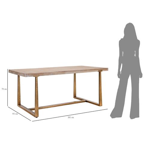 Tavolo Vkh575-marrone-mdf-180x90x78 Cm - Foto 8