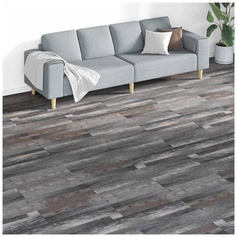 Tavole per Pavimenti 18 pcs Grigio 5,26 m² PVC - Foto 2