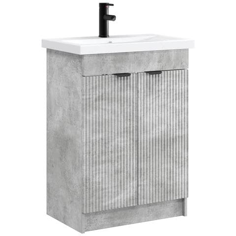 Set di mobili per il bagno Grigio Cemento 78,5 x 37,5 x 81 cm - Foto 1