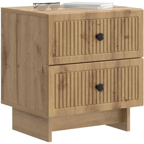 Armadio da Notte 2 pcs Rovere Artigianale 43 x 34,5 x 47,5 cm - Foto 2