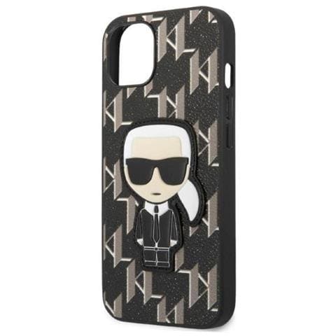 Karl Lagerfeld Klhcp13spmnikbk Custodia Iphone 13 Mini 5,4 Nera /nera Monogram Ikonik Patch - Foto 1
