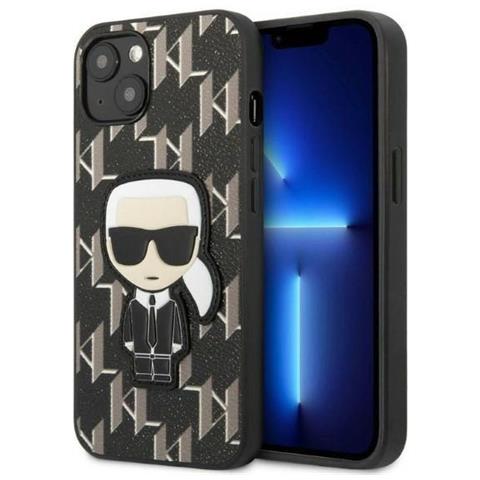 Karl Lagerfeld Klhcp13spmnikbk Custodia Iphone 13 Mini 5,4 Nera /nera Monogram Ikonik Patch - Foto 7