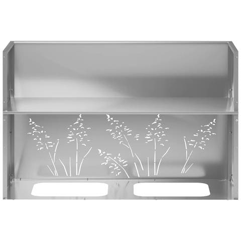 Vaso da giardino 2 pz Argento 80 x 30 x 49 cm Acciaio zincato - Foto 9