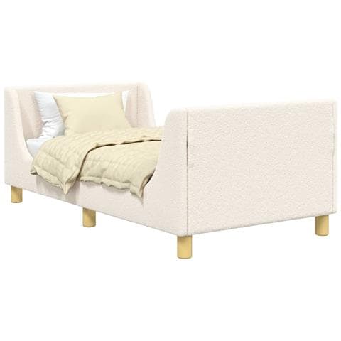 Struttura letto bambini con testata Crema 80 x 160 cm Bouclé - Foto 1