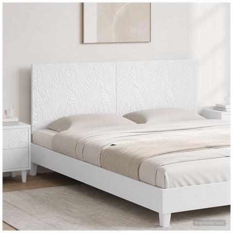Testiera da Muro DELFT Bianco Lucido Legno ingegnerizzato - Foto 2