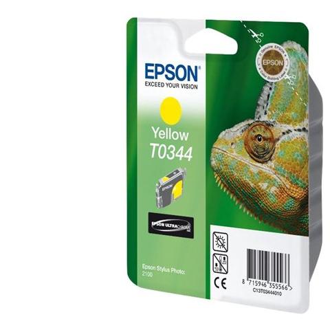 C13T03444020 Cartuccia Ink Originale Gialla per Epson Stylus Foto 2100/2100Pro / 2100W / 2200 Capacità 440 Pagine - Foto 2