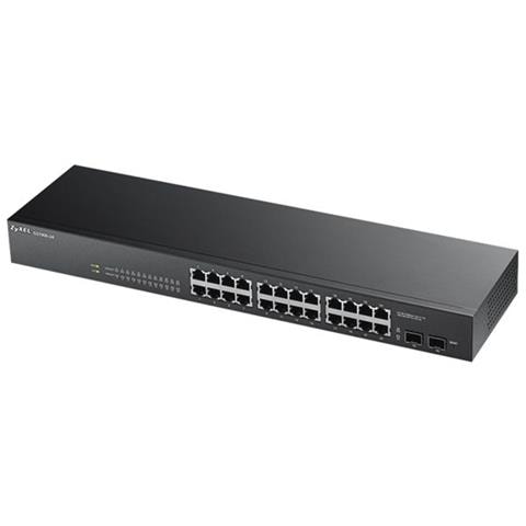 Switch GS1900-24 24 Porte Gigabit Ethernet 10 / 100 / 1000 Mbps RJ45 con 2 Porte SFP Managed - Foto 1