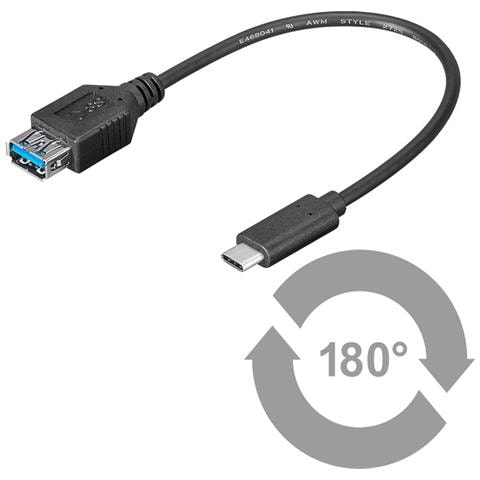 ICOC MUSB31-CMAF02 - Cavo SuperSpeed USB3.0 A Femmina / USB3.1 C Maschio 20cm Nero - Foto 4