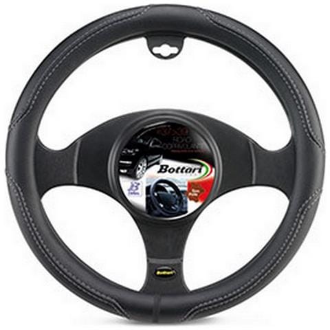 Coprivolante ""road"" Nero / grigio Simil Pelle 35/37cm - Foto 1