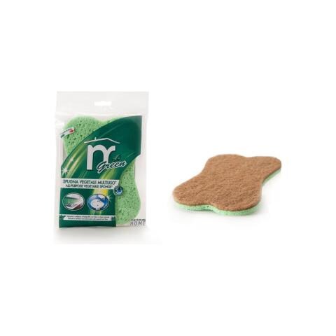 M Green Spugna Quadrifoglio Cellulosa Con Fibra Antigraffio - Foto 1