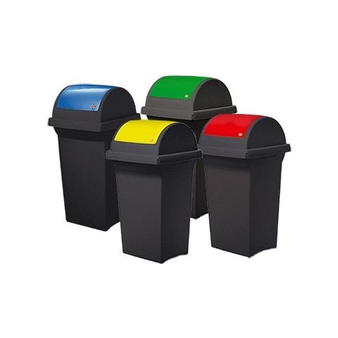 Bidone Immondizia - Lt. 50 - Blu Grigio - Foto 1