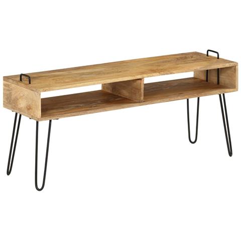 Mobile Porta Tv In Legno Massello Di Mango 110x35x45 Cm - Foto 1