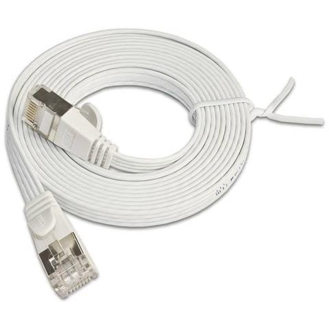 Cavo Di Collegamento Rete Rj45 Cat 6 U / ftp 2 M Bianco Piatto - Foto 1
