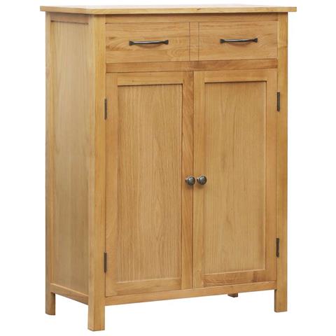 Scarpiera 76x37x105 Cm In Legno Massello Di Rovere - Foto 1