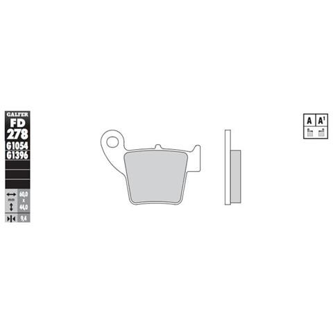 Pastiglie Freno Sinterizzate Off Road Honda Yz 278 Posteriore - Foto 1