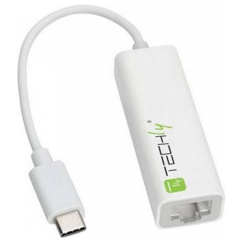 Convertitore Adattatore, Usb 3.1 Type C Male - Rj45 Female, 10/100/1000 Mbps, Bianco - Foto 2