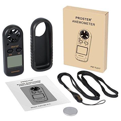 Anemometro Digitale A Cristalli Liquidi Di Velocit Del Vento Meter Gauge Air Flow Misura Di Velocit Termometro Con Retroilluminazione Per Rc Helicopter Drones Windsurf Kite Flying Vela Surf Pesca Etc - Foto 4