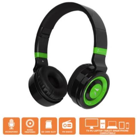 Cuffia Bt Con Microfono Black Green - Foto 2