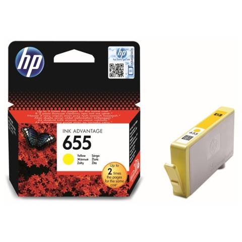 CZ112A Cartuccia Ink Originale 655 Gialla Deskjet Ink Advantage 3525/4625 Capacità 600 Pagine - Foto 1