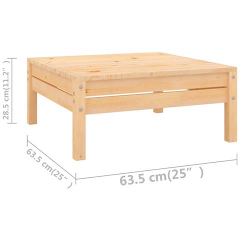 Set Salotto da Giardino 12 pz in Legno Massello di Pino - Foto 2