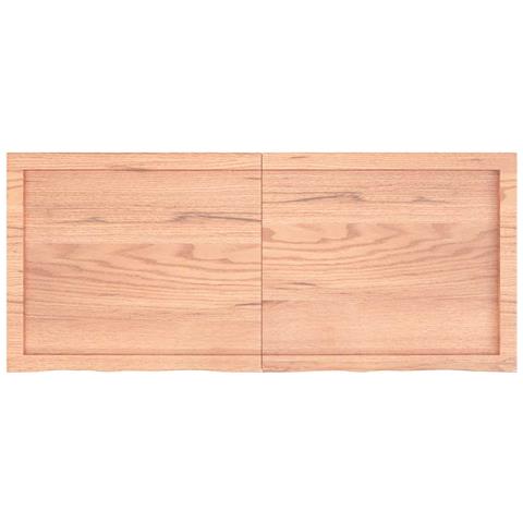 Ripiano Muro Marrone 120x50x (2-6) cm Massello Rovere Trattato - Foto 2