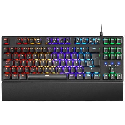 MKXTKLRES tastiera USB QWERTY Spagnolo Nero - Foto 1