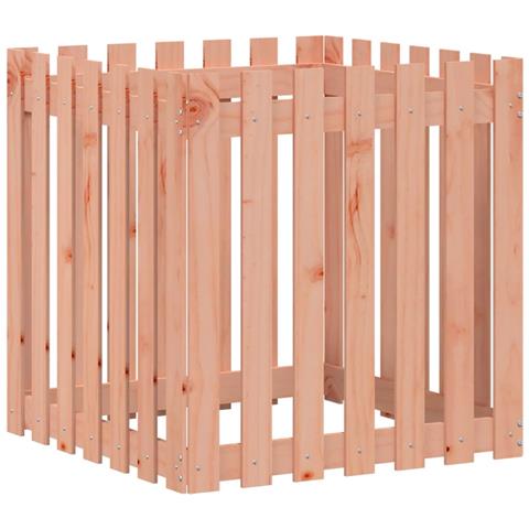 Fioriera Giardino Design Recinzione 70x70x70cm Massello Douglas - Foto 2