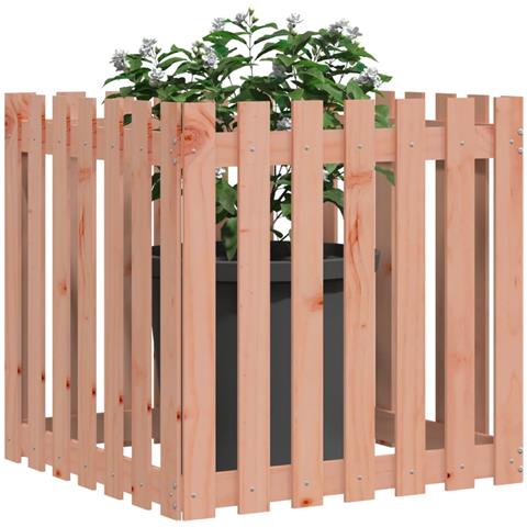 Fioriera Giardino Design Recinzione 70x70x70cm Massello Douglas - Foto 3