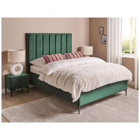 Set Da Camera Da Letto Velluto Sezanne 140 X 200 Cm Verde Scuro - Foto 1